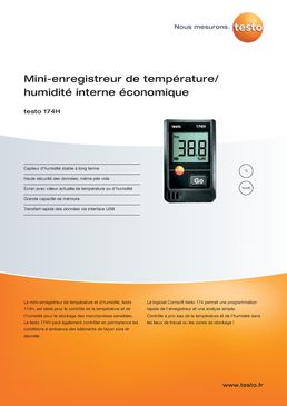 Mini-enregistreur de température et d'humidité | Testo 174H