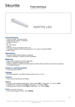 Luminaires décoratifs LED ou fluo pour montage en angle | Soffite