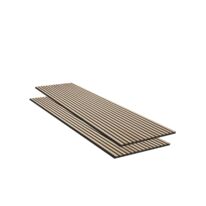 Panneau acoustique mural | Lot de 2 panneaux en tasseaux bois finition chêne blanc