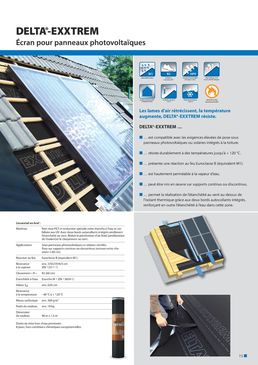 Écran de sous-toiture non inflammables pour panneaux solaires | Delta Exxtrem