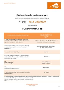 Ecran de protection frein-vapeurautocollant pour bois de construction, | Solid Protect BS