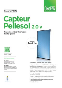 Capteur solaire thermique compact pour toutes configurations | Pellesol 2.0