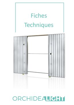 Vantail simple pour plaques de plâtre, prédisposé pour le passage des câbles | Orchidea Light 