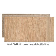 Modules de construction modulaire en OSB ou ESB en brut ou avec revêtement de finition construction de cloisons de séparation et murs | FIBS BB - Chêne 