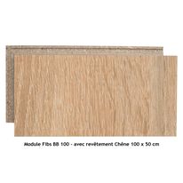 Modules de construction modulaire en OSB ou ESB en brut ou avec revêtement de finition construction de cloisons de séparation et murs | FIBS BB - Chêne 