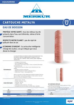 Cartouches de filtration « Metalya » et « Glypholya », innovation technologique brevetée pour purifier l’eau de boisson | MERKUR