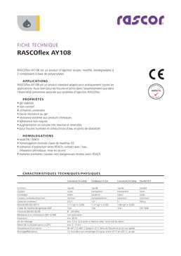 Résine d'injection bi-composants à base de polyacrylates | RASCOflex AY108