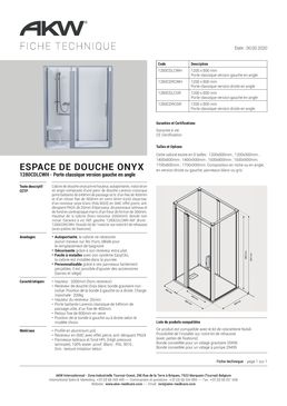 Cabines de douche autoportante et design à porte Classique | Onyx