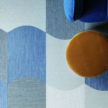 Dalle de sol en vinyle tissé en forme de vague