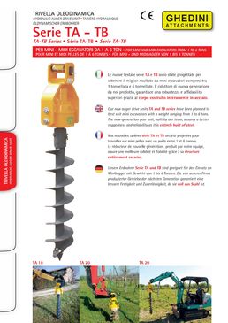 Tarière pour mini pelles jusqu’à 5T | TA18