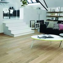 Parquet contrecollé en chêne finition verni bois flotté | Bois FLotté