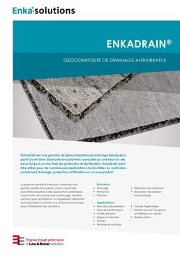 Géocomposite de drainage antivibratile | ENKADRAIN ST 