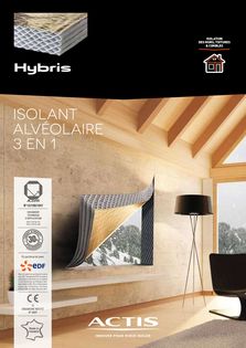 HYBRIS, isolant 3 en 1 certifié ACERMI, application en toiture, mur et plancher