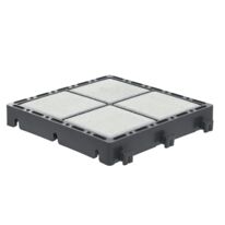 Système de pavage béton drainant sur dalle alvéolaires en matériau recyclé | ECOVEGETAL PAVE