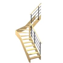 Escalier Aria quart tournant intermédiaire rampe Evan | LAPEYRE SERVICES