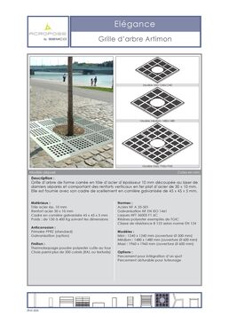 Grille d’arbre | Grille d’arbre Artimon en acier découpé au laser