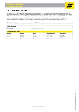 Fils fourrés de rechargement | OK Tubrodur 35 S M (15.40S)