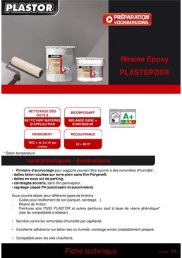 Résine époxy bi-composante pour protection contre les remontées d’humidité | PLASTEPOX 