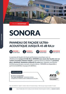 Panneaux de façade acoustiques - SONORA