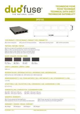Lame de terrasse composite | Duofuse DFD162 Stone Grey