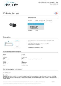 Porte-peignoir en aluminium chromé | Arsis Porte-peignoir 1 tête 049018