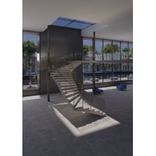 Escalier en béton à volée balancée en tête et pied