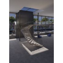 Escalier en béton à volée balancée en tête et pied