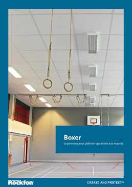 Dalles de plafond résistantes aux chocs | Rockfon Boxer 