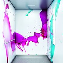 Film stratifié anti-rayures pour cabines d'ascenseur | Schindler Graphic Walls