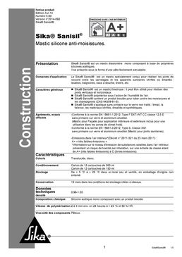 Mastic pour jointoiement de carreaux et d'appareils sanitaires | Sanisil