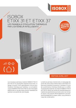Panneau d'isolation thermique par l'extérieur en polystyrène expansé | Isobox Etixx 31 et Etixx 37