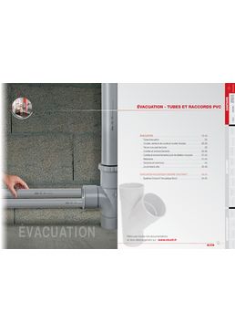 Raccords d'évacuation en PVC | Raccords PVC gris
