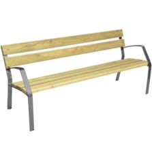 Banc d'extérieur design en Pin classe 4 autoclave Modo-08