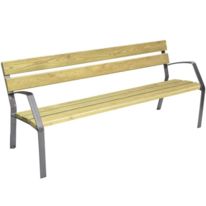 Banc d'extérieur design en Pin classe 4 autoclave Modo-08