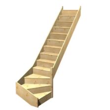 Escalier Faubourg quart tournant bas sans rampe | LAPEYRE SERVICES