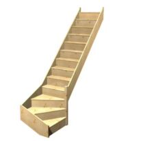 Escalier Faubourg quart tournant bas sans rampe | LAPEYRE SERVICES