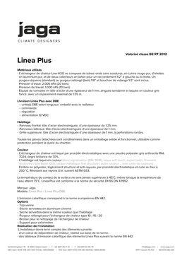Radiateur LINEA PLUS-Mural> H 35-50-65-95 > L 50-L280 