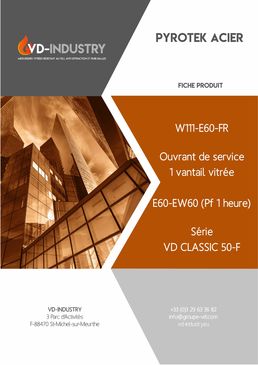 Fenêtre pare-flamme E30 E60 | PYROTEK ACIER 