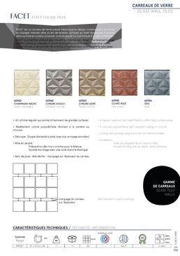 Carreau en verre pressé FACET - à facettes pour carrelage mural | 60942