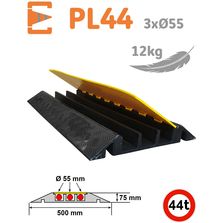 Passe câble modulaire 3 canaux diamètre 55 mm en polyuréthane et PE | PL44 Réf PC943