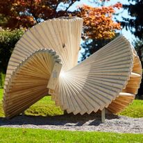 Aménagements extérieurs en bois massif modifié | Mobilier urbain et Aménagements Extérieurs en Bois Accoya