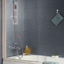 Pare baignoire 1 volet pivotant verre 5 mm bord arrondi haut | PB1 EPURE