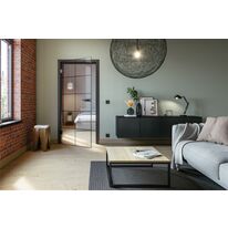 Porte d'intérieur en verre style industriel