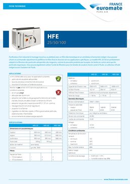 Epurateur d'air à filtre électrostatique | HFE
