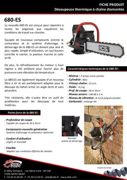 Découpeuse thermique à chaîne diamantée pour béton | 680-ES
