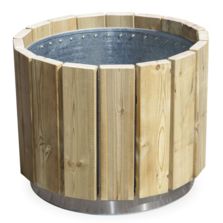 Jardinière ronde en pin Newport