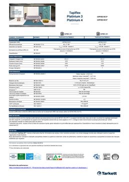 Revêtement de sol hétérogène U3U4 acoustique | Tapiflex Platinium 3-4