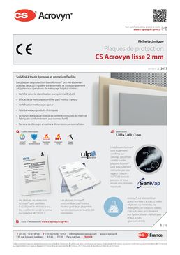 Plaques de protection murale | Acrovyn