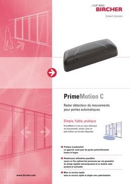 Radar détecteur de mouvements pour portes coulissantes automatiques | PrimeMotion C
