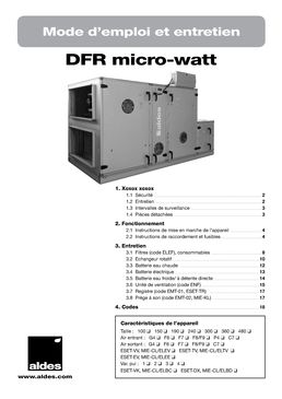 Centrales double flux pour milieux tertiaires jusqu'à 15 000 m3/h | DFR micro-watt